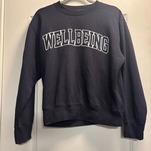 Pretty Little Thing Black Wellbeing Crewneck Sweatshirt Womens Size Small